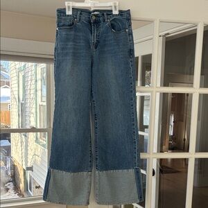 Habitual Blue and Gray Flare Jeans